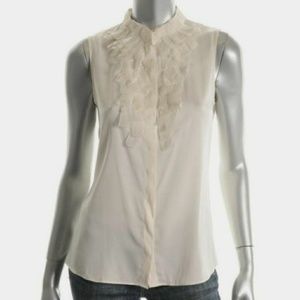 Sold! Elie Tahari Creme Dolores Blouse OBO